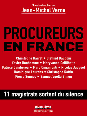 cover image of Procureurs en France--12 magistrats sortent du silence